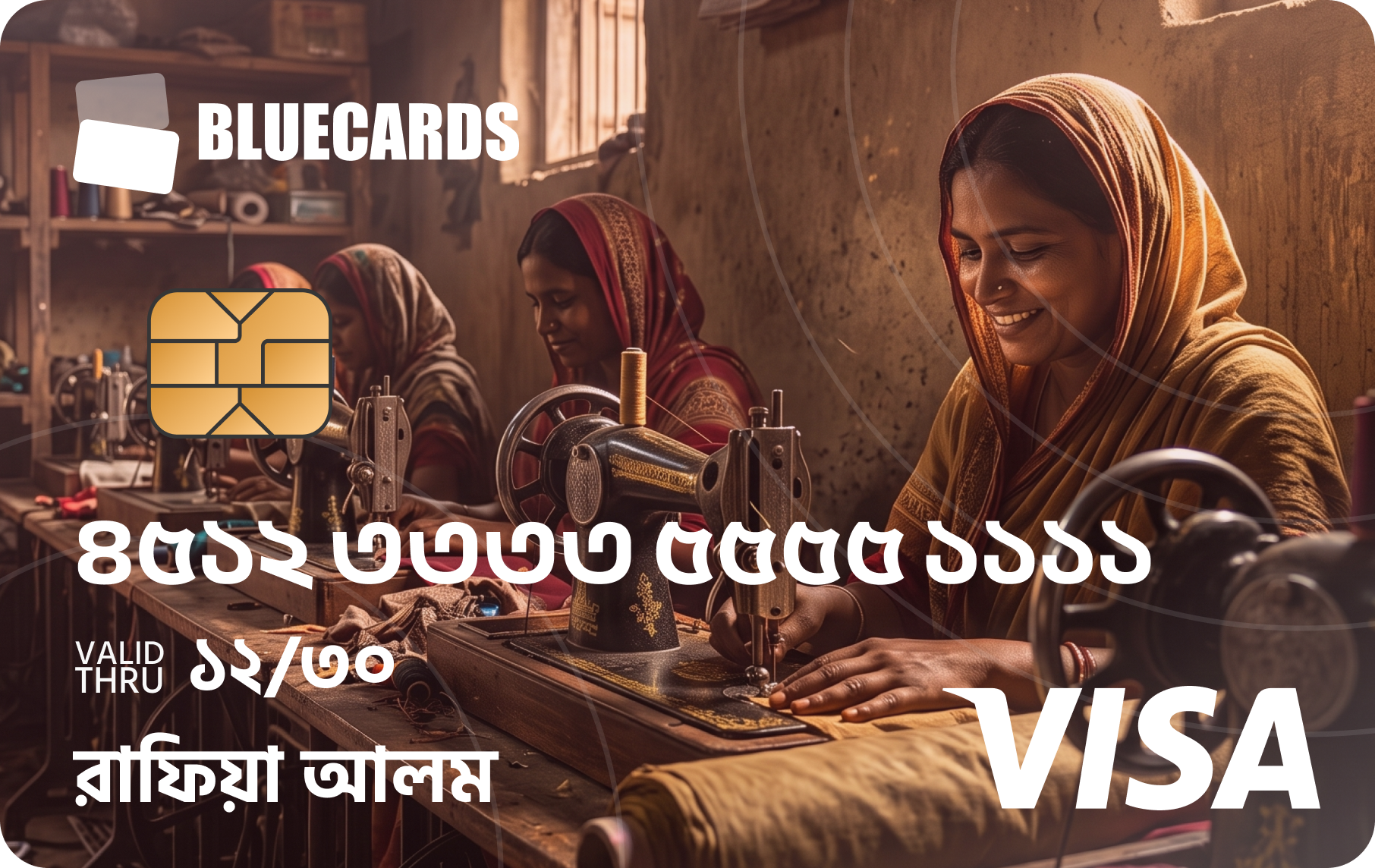 BlueCards debit Visa card